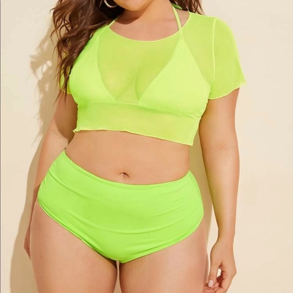 Other - 3pcs Neon Bikini Swimsuit